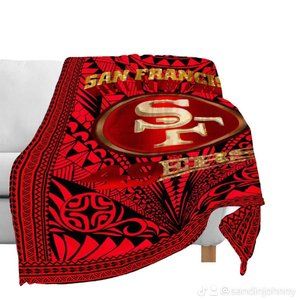 Oversize Lightweight 59x79 Customize Tribal Polynesian Fleece Throw Soft Blanket